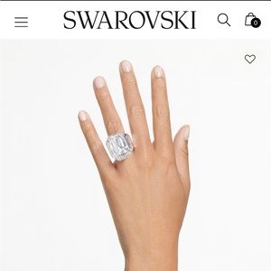 Swarovski Glacier cocktail ring (similar to current LUCENT crystal ring) size 52